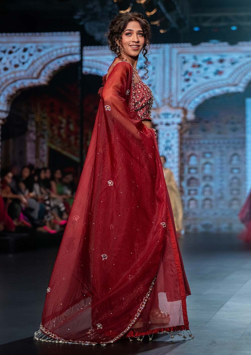 Designer Maroon Embroidered Lehenga Set with Dupatta