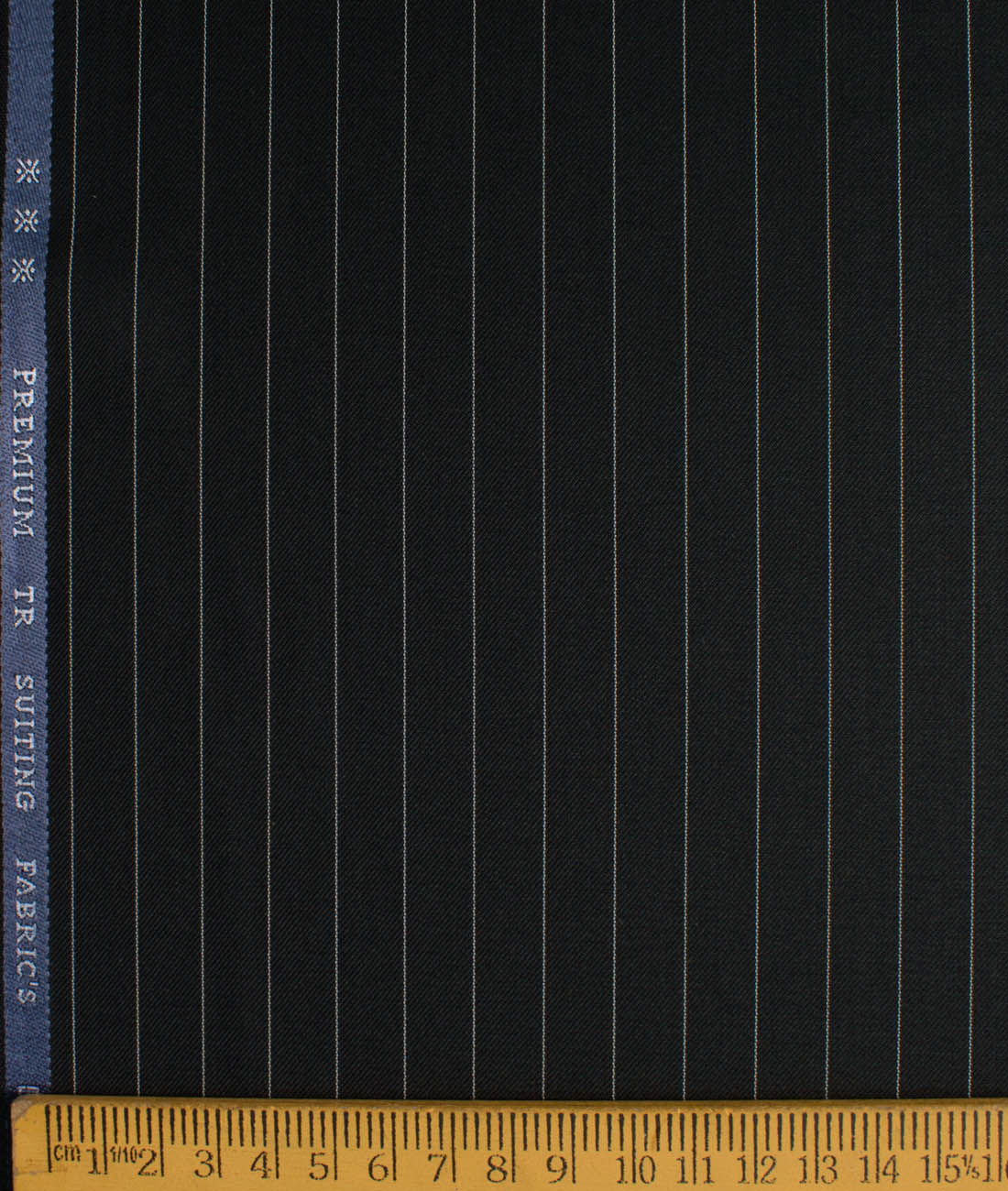 Canetti Men’s Terry Rayon Black Striped Unstitched Suiting Fabric